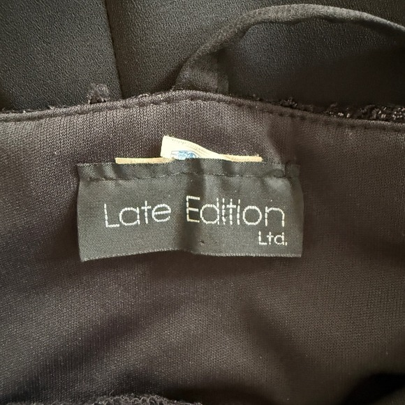 Black Lace Bodice Spaghetti Strap Maxi Dress Goth Dark Romantic - Picture 11 of 11